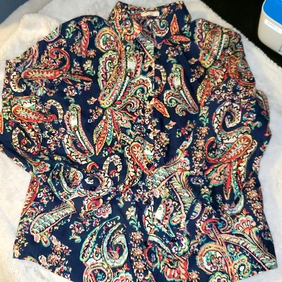 Chico's multicolor button shirt #013 - Picture 2 of 4